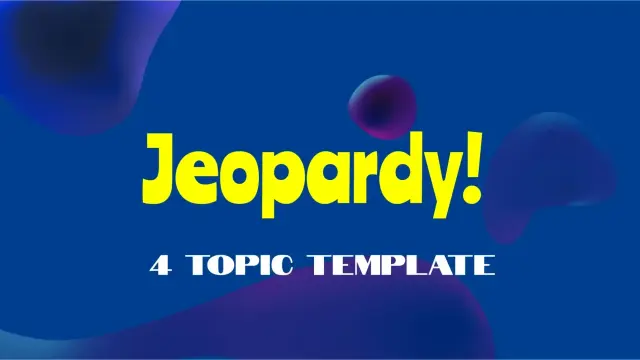 Jeopardy Topic - 4 Template — free Google Slides template