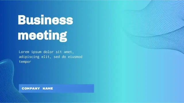 Template for Business Meeting — free Google Slides template