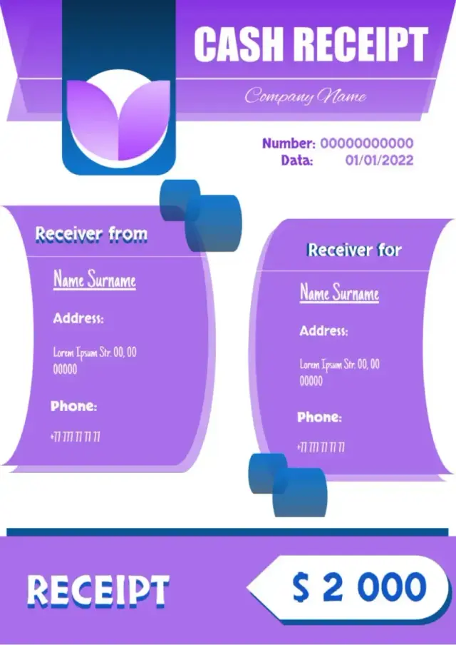 Cash Receipt Template — free Google Docs template