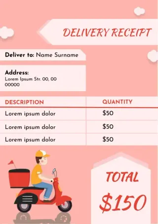 Delivery Receipt Template — free Google Docs template