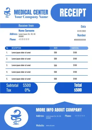 Medical Receipt Template — free Google Docs template