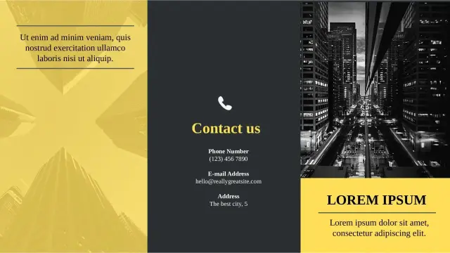 Tri Fold Brochure Template — free Google Slides template