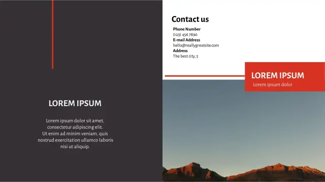 Slides 4 Panel Brochure Template — free Google Slides template