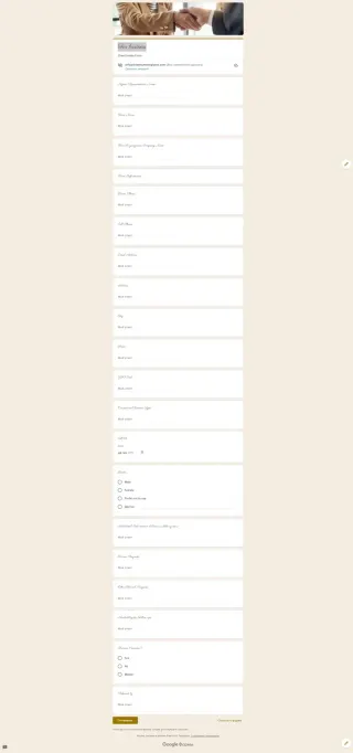 For Business Template — free Google Forms template
