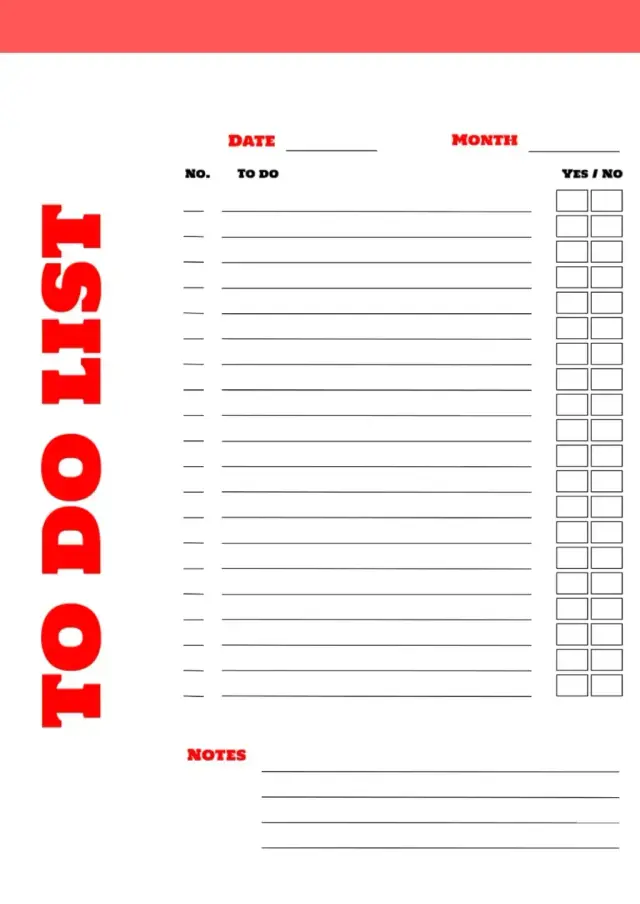 To Do List Template — free Google Docs template