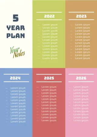 5 Year Plan Template — free Google Docs template