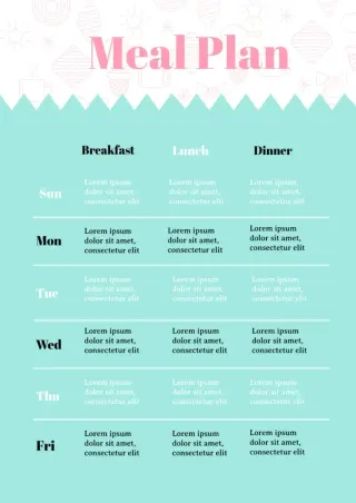 Meal Plan Template — free Google Docs template