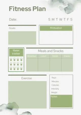 Fitness Plan Template — free Google Docs template