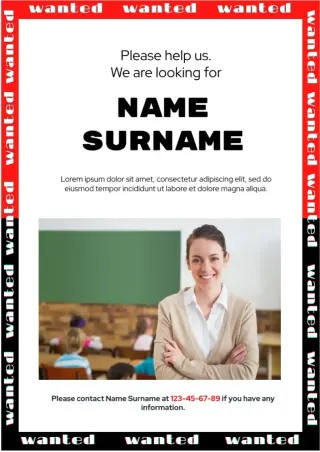 Missing Poster Template — free Google Docs template