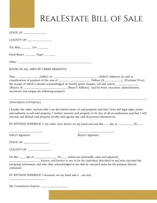 Real Estate Bill Of Sale Template — free Google Docs template