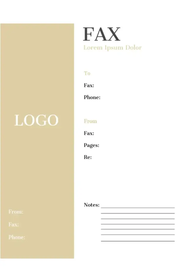 Fax Template — free Google Docs template