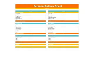 Personal balance Sheet Template — free Google Sheets template