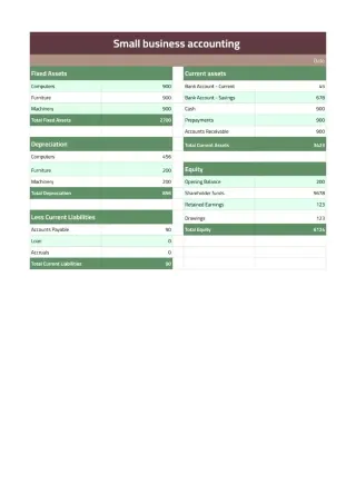 Small Business Accounting Template — free Google Sheets template
