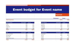 Event Budget Template — free Google Sheets template