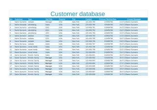 Customer Database Template — free Google Sheets template