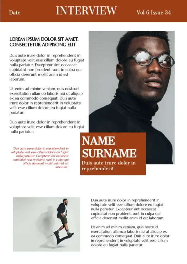 Interview Newspaper Template — free Google Docs template