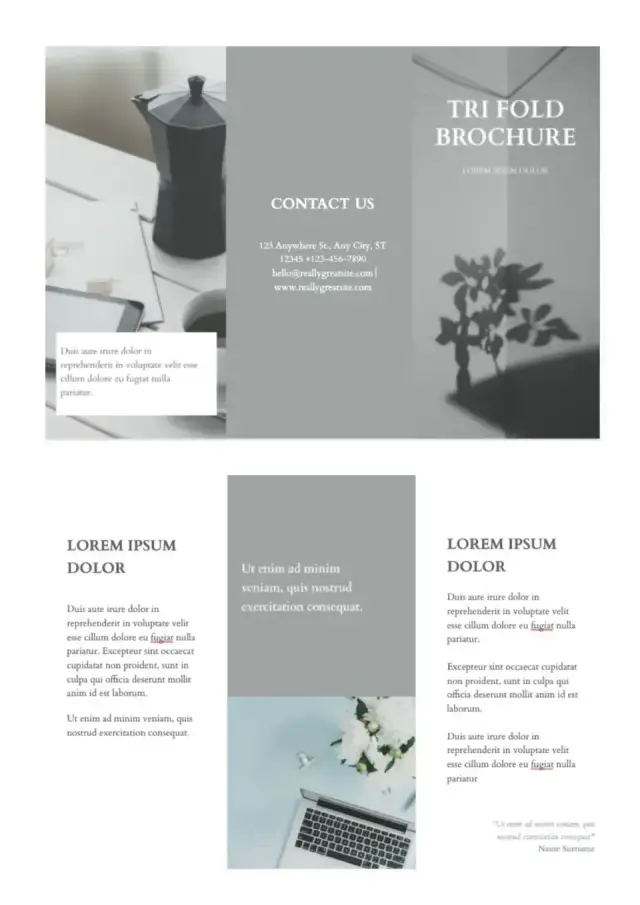 Tri Fold Brochure Template — free Google Docs template
