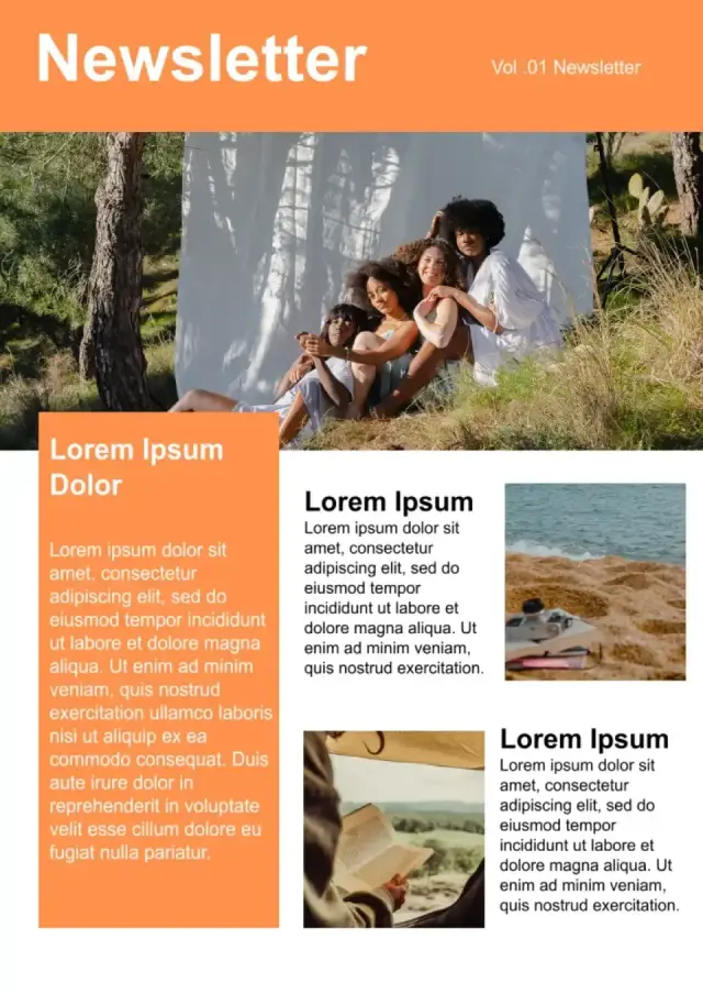 Template for Newsletter — free Google Docs template