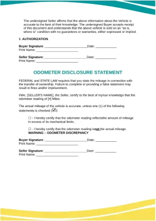 Bill Of Sale Template — preview 2
