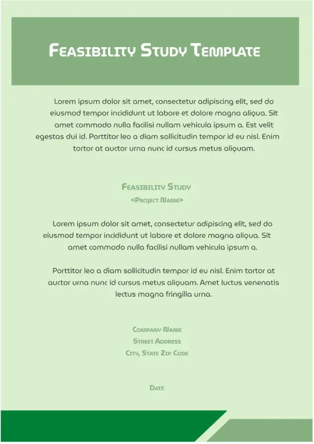 Feasibility Study Template — free Google Docs template