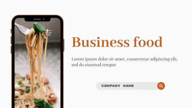 Business Food Template — free Google Slides template