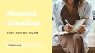 Months Timeline Template — free Google Slides template