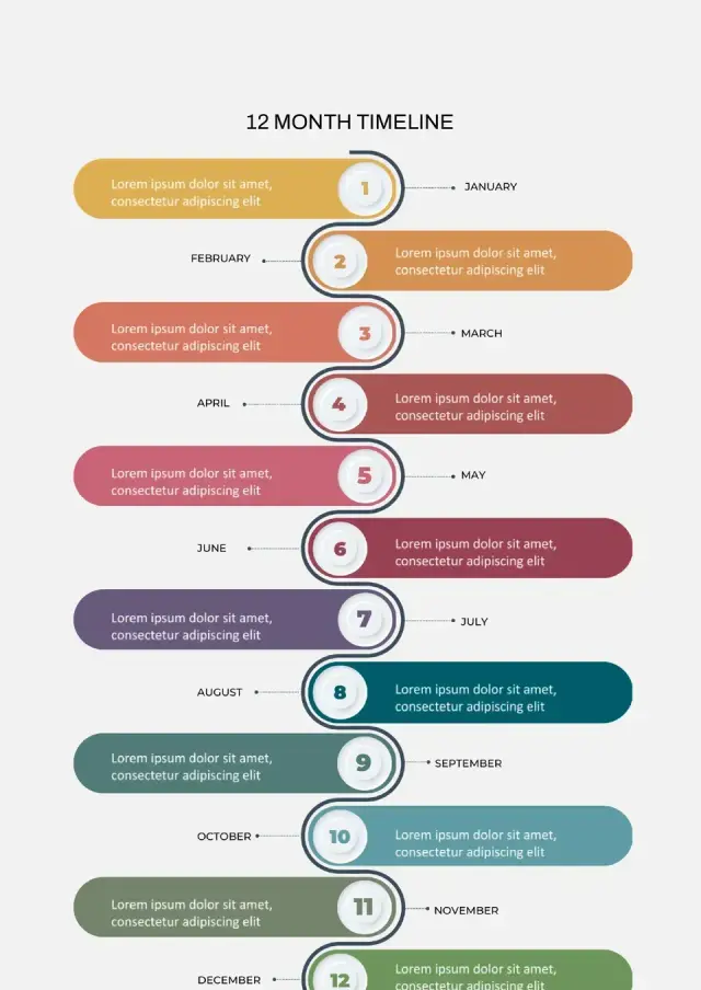 12 Month Timeline Template — free Google Docs template