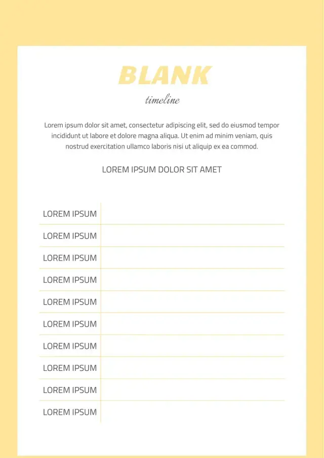 Blank Timeline Template — free Google Docs template