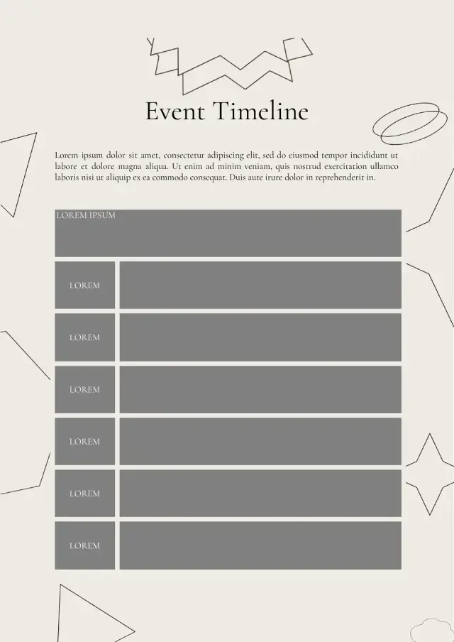 Event Timeline Template — free Google Docs template