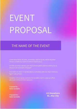 Event Proposal Template — free Google Docs template