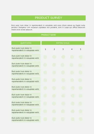 Product Survey Template — free Google Docs template
