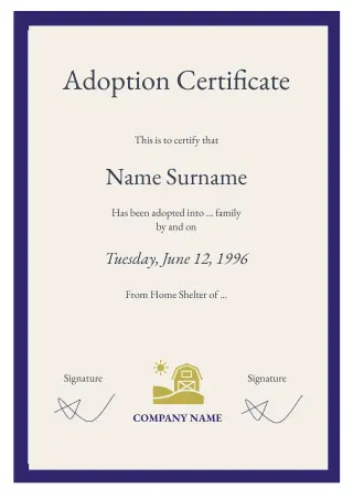 Adoption Certificate Template — preview 6