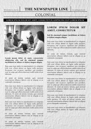 Colonial Newspaper Template — free Google Docs template