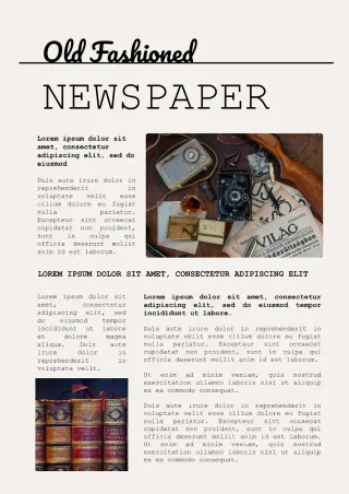 Old Fashioned Newspaper Template — free Google Docs template