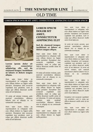 Old Time Newspaper Template — free Google Docs template