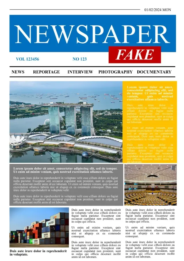 Fake Newspaper Template — free Google Docs template