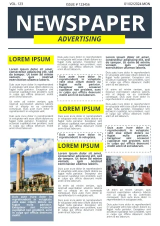 Newspaper Ad Template — free Google Docs template