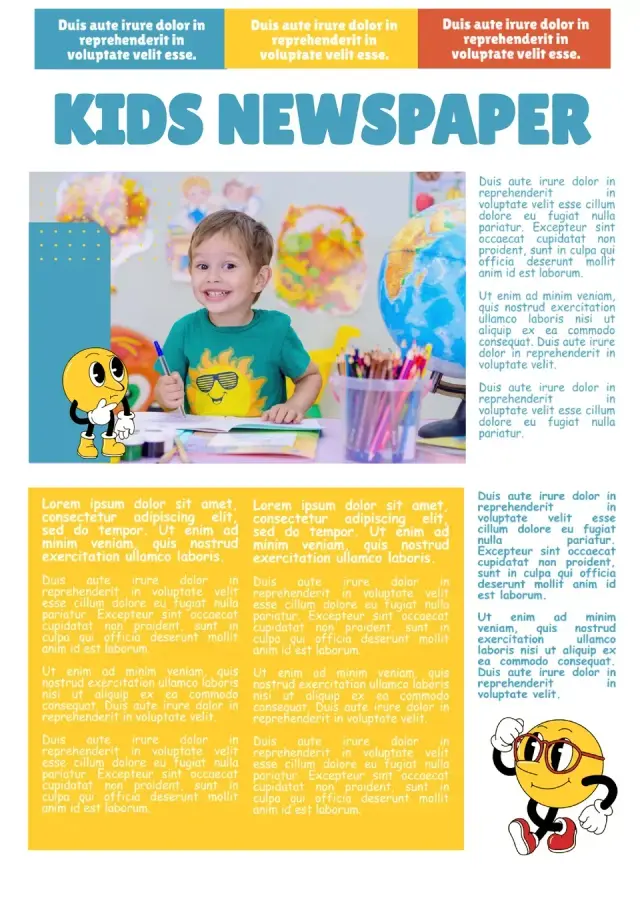 Newspaper Template For Kids — free Google Docs template