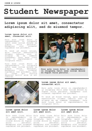 Student Newspaper Template — free Google Docs template