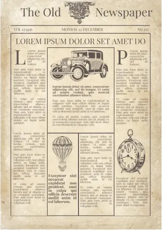 Old Newspaper Template — free Google Docs template