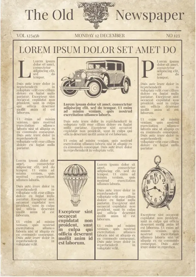 Old Newspaper Template — free Google Docs template
