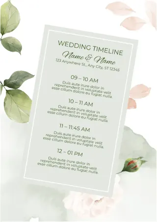 Wedding Itinerary Template — free Google Docs template