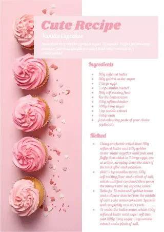 Cute Recipe Template — free Google Docs template