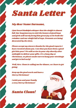 Santa Letter Template — free Google Docs template