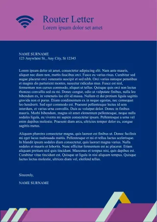 Router Letter Template — free Google Docs template