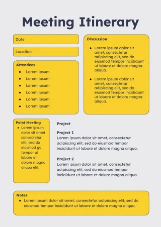 Meeting Itinerary Template — free Google Docs template