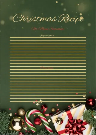 Christmas Recipe Template — free Google Docs template