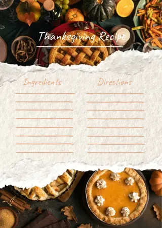 Thanksgiving Recipe Template — free Google Docs template
