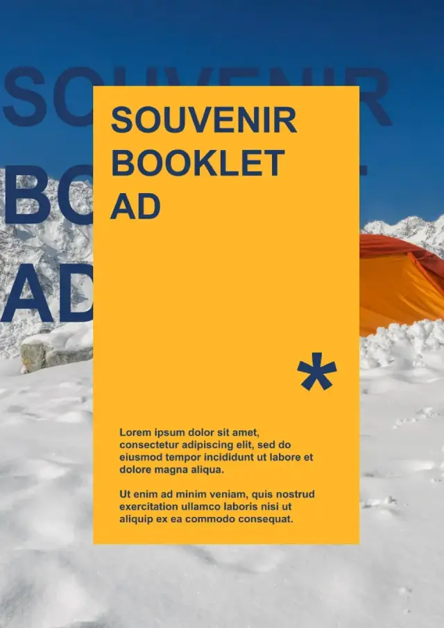 Souvenir Booklet Ad Template — free Google Docs template