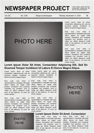Newspaper Project Template — free Google Docs template